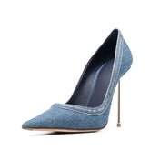 PointePivot Denim Heels