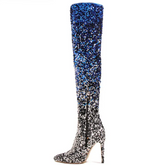 Celebrity Sexy Sequin High Boots