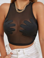 Body-Shaping See Through Hipster Crop Tops