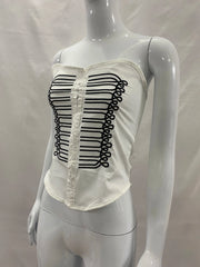 Cropped Strapless Tube Top
