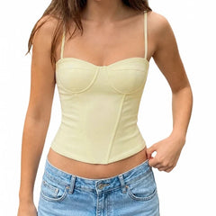 Y2K Spaghetti Strap Corset Top