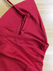 Deep V Neck Ruched Cami Top