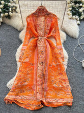 Pleated Art Print Dress