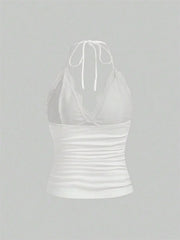 Lace V-neck Halter Top