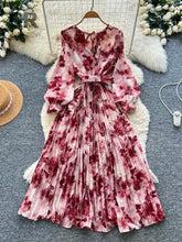 Vintage Floral Print Dress