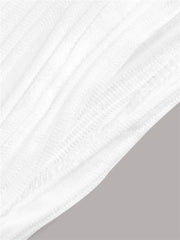 Solid White Backless Crop Halter Top
