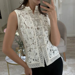 Floral Sheer Lace Tank Top