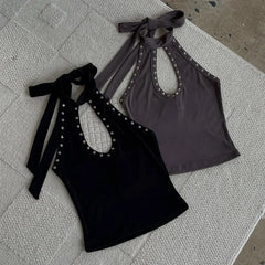 Halter Tie Back Crop Top