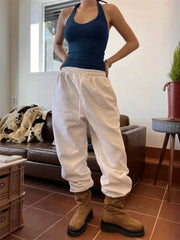 Solid Color Halter Neck U-Neck Backless Tank Top