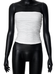 Y2K Streetwear White Corset Crop Top