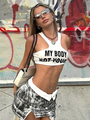 Letter Printed Tank Top