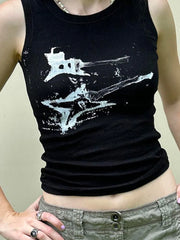 Women's Y2K Casual Ribbed Sleeveless Tank Top