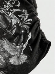 Gothic Print Tube Top