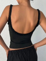 Sexy Backless Lace Cami Top