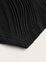 Sexy Rib Knit Strapless Crop Tube Top