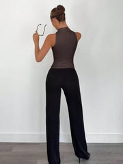 Metal Ring Decor Twist Knot Sleeveless Tank Top