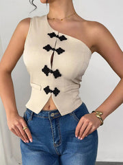 Women's Beige Crop Top