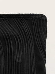 Sexy Rib Knit Strapless Crop Tube Top