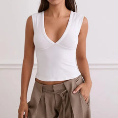 Deep V Neck Tops