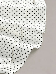 Mock Neck Polka Dot Printed Tank Top