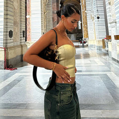 Strapless Backless Sexy Crop Top