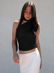 Backless Sexy Off Shoulder Halter Tank Tops