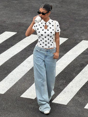 Polka Dot Crop Top