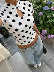Polka Dot Crop Top