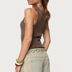 Y2K Sequin Knitted Tank Top