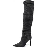Luxe Denim High Heels