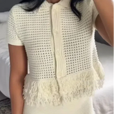 Tassel Muse Cardigan Skirt Sets