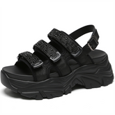 Blinky Crystal Platform Sandals