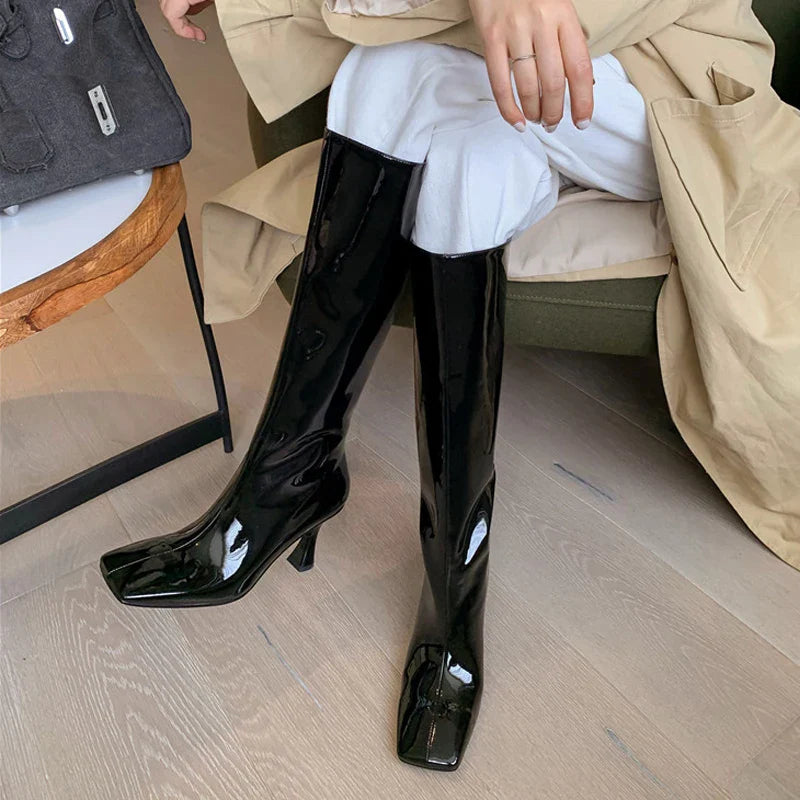 Bordeaux Beauty Glossy Boots