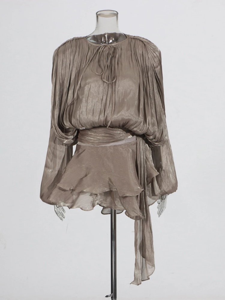 Dreamveil Pleated Wrap Top