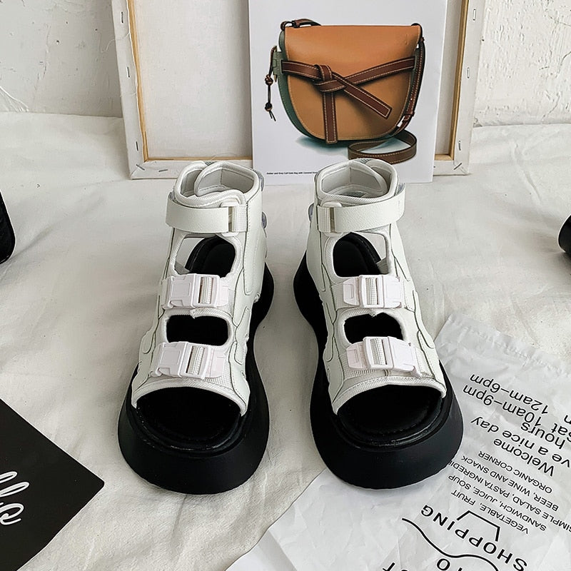 Sandy Buckle Platform Sandals