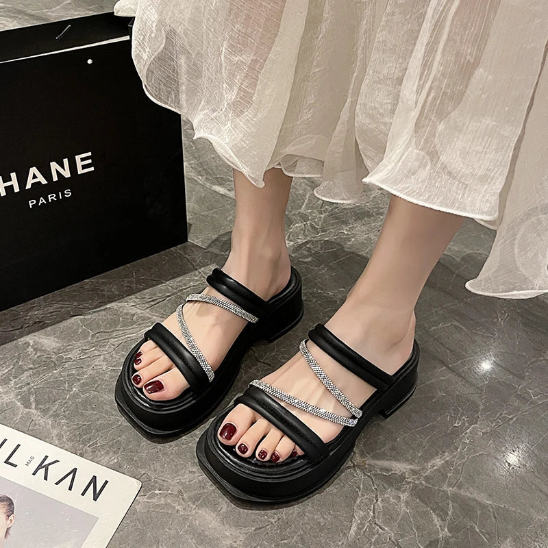 Santorini Platform Slippers