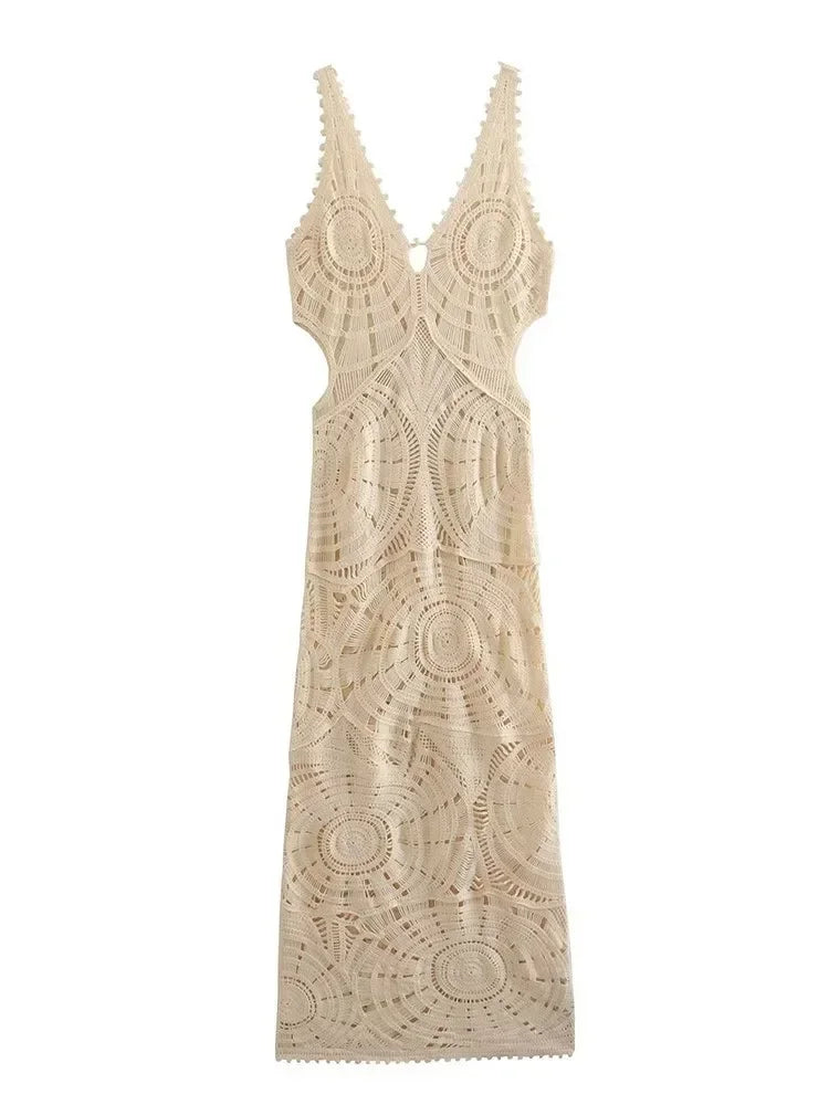 Crochet Lace Long Dress
