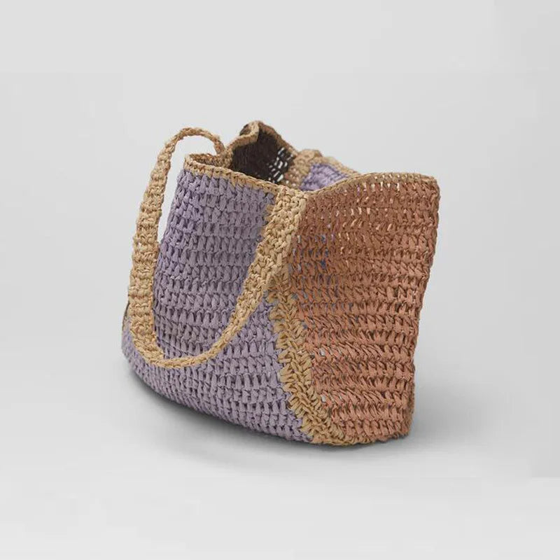 French Riviera Woven Tote Bag