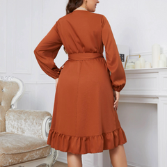 Miranda Wrap Belted Midi Dresses