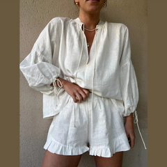 Crisscrossed Comfort Suit