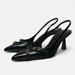 Carmen Slingback Denim Heels