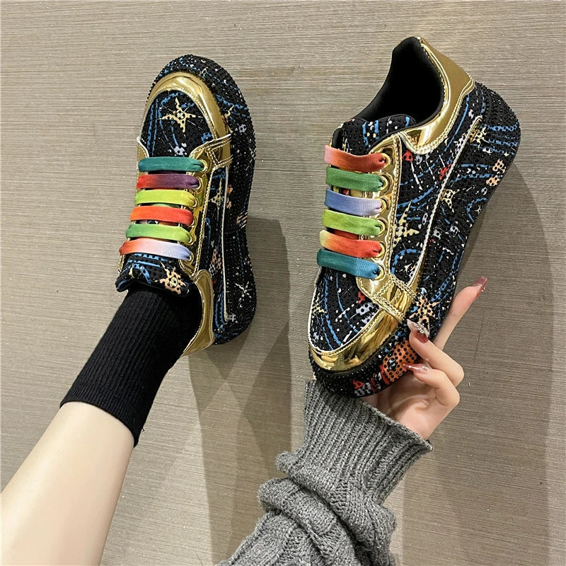 VividVibe Rhinestone Sandals