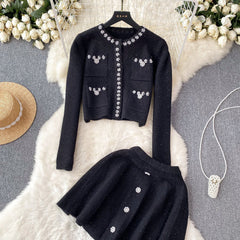 Ethereal Knit Skirt Set