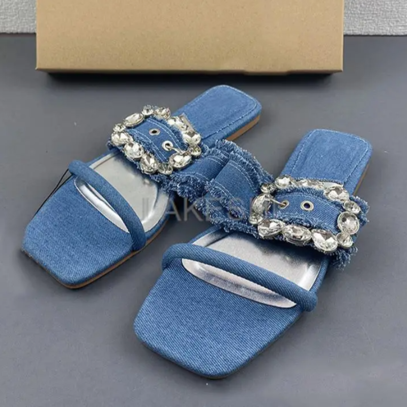 LuminaWalk Denim Slippers
