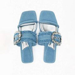LuminaWalk Denim Slippers
