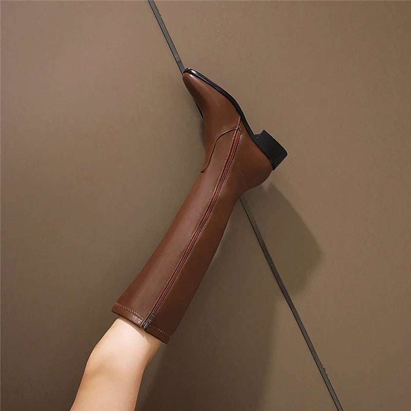 Elegant Trendy Pointed Toe Knee High Boots