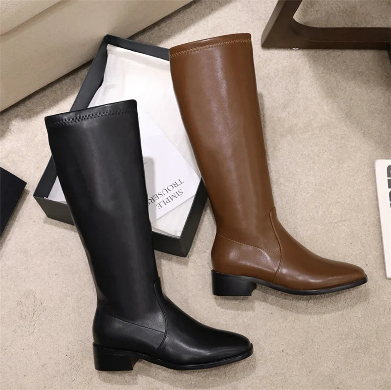 Elegant Trendy Pointed Toe Knee High Boots