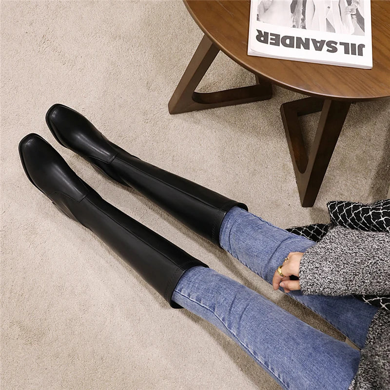 Elegant Trendy Pointed Toe Knee High Boots