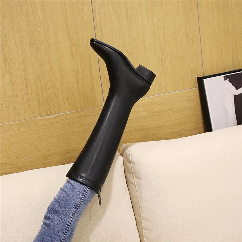 Elegant Trendy Pointed Toe Knee High Boots