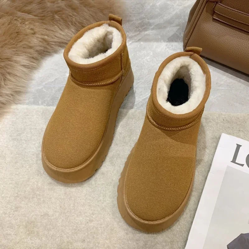 New Classic Thickened Fluff Women's Snow Boots